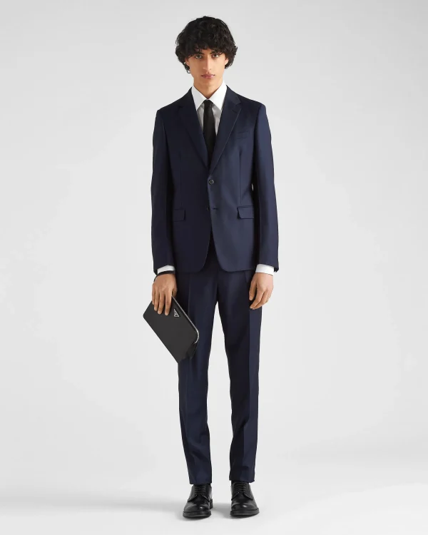 Suits*Prada Single-breasted wool suit Navy