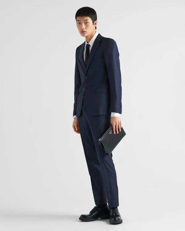 Suits*Prada Single-breasted wool suit Navy