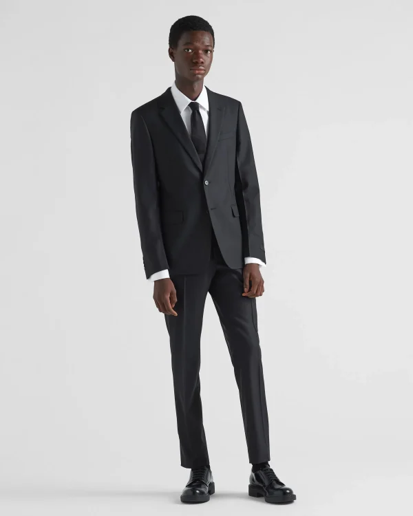 Suits*Prada Single-breasted wool suit Black