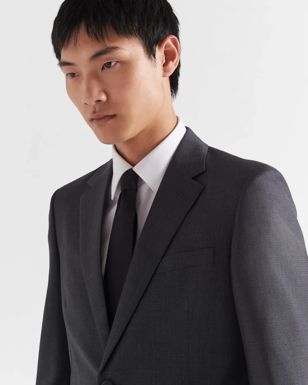 Suits*Prada Single-breasted wool suit Anthracitegray