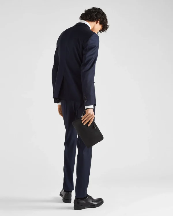 Suits*Prada Single-breasted wool suit Navy