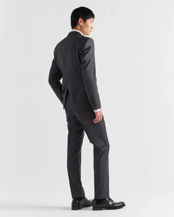 Suits*Prada Single-breasted wool suit Anthracitegray