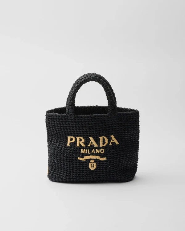 Totes | Totes*Prada Small crochet tote bag Black