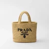 Totes | Totes*Prada Small crochet tote bag Natural