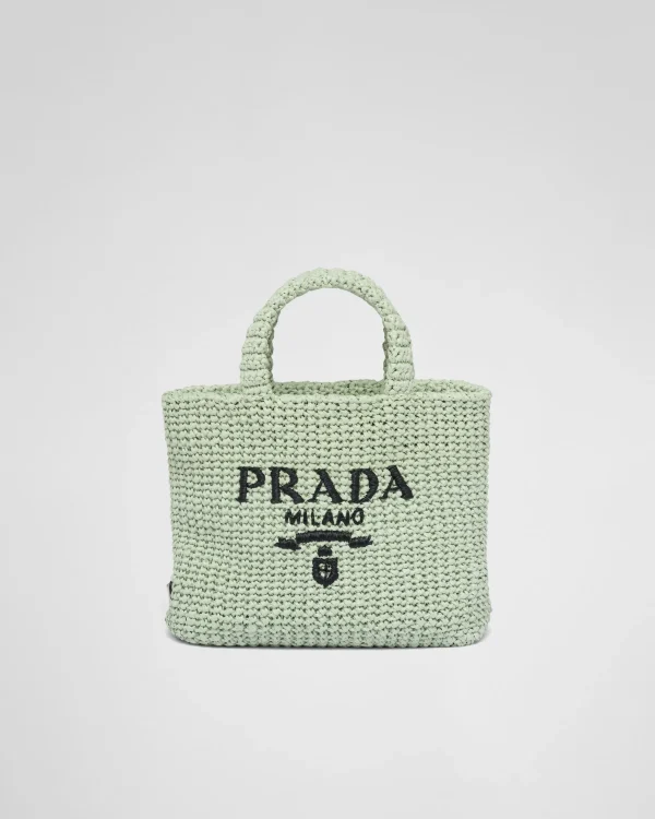 Mini Bags | Mini Bags*Prada Small crochet tote bag Aqua