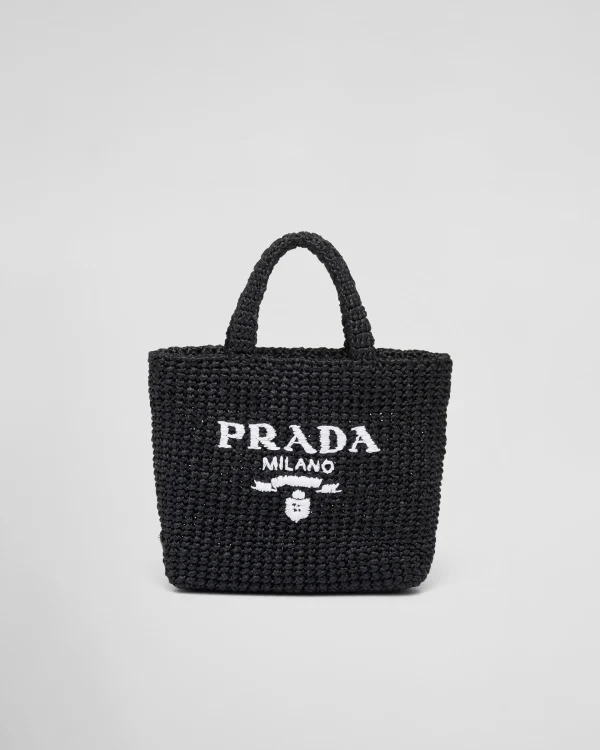 Mini Bags | Mini Bags*Prada Small crochet tote bag Black