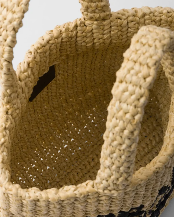 Totes | Totes*Prada Small crochet tote bag Natural