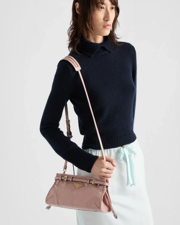 Shoulder Bags | Shoulder Bags*Prada Small leather shoulder bag Lily-of-the-valley