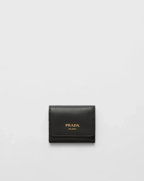 Small Wallets*Prada Small leather wallet Black