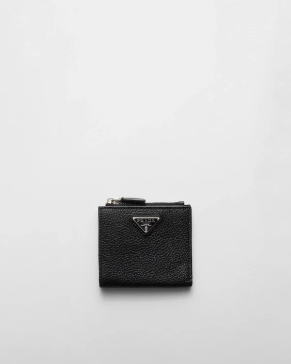 Small Wallets*Prada Small leather wallet Black