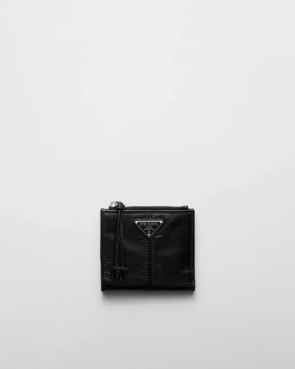 Small Wallets*Prada Small leather wallet Black