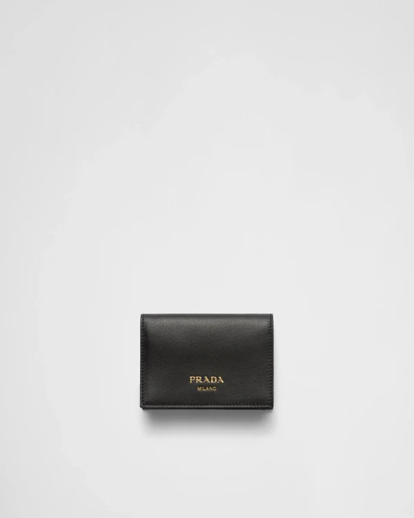 Small Wallets*Prada Small leather wallet Black