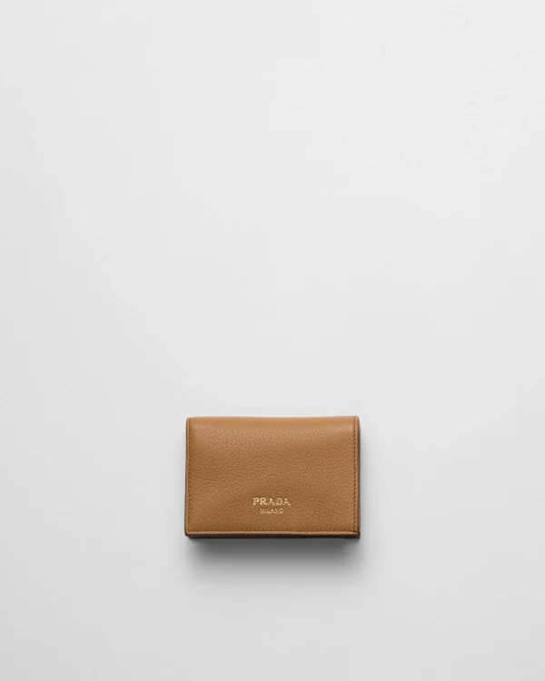 Small Wallets*Prada Small leather wallet Caramel