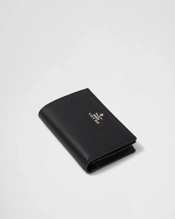 Small Wallets*Prada Small leather wallet Black