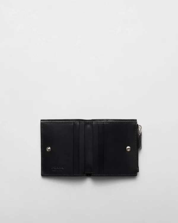 Small Wallets*Prada Small leather wallet Black