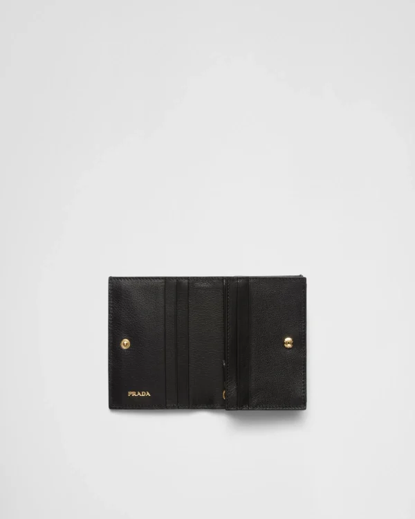 Small Wallets*Prada Small leather wallet Black