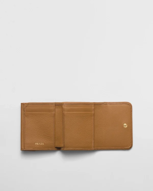 Small Wallets*Prada Small leather wallet Caramel