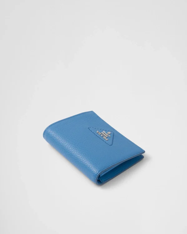 Small Wallets*Prada Small leather wallet Lightblue