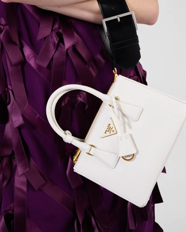 Top Handles | Top Handles*Prada Small Galleria Saffiano leather bag White