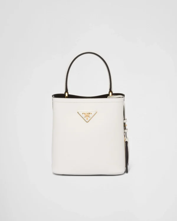 Top Handles | Top Handles*Prada Small Saffiano Leather Panier Bag White/black