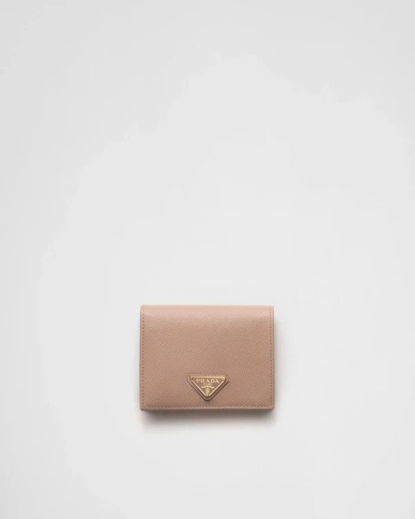 Small Wallets*Prada Small Saffiano Leather Wallet Powderpink