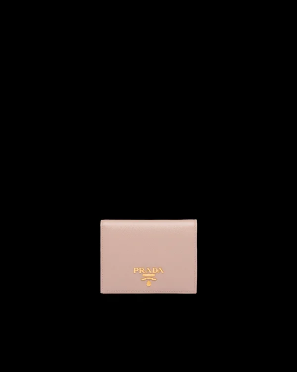 Small Wallets*Prada Small Saffiano Leather Wallet Powderpink