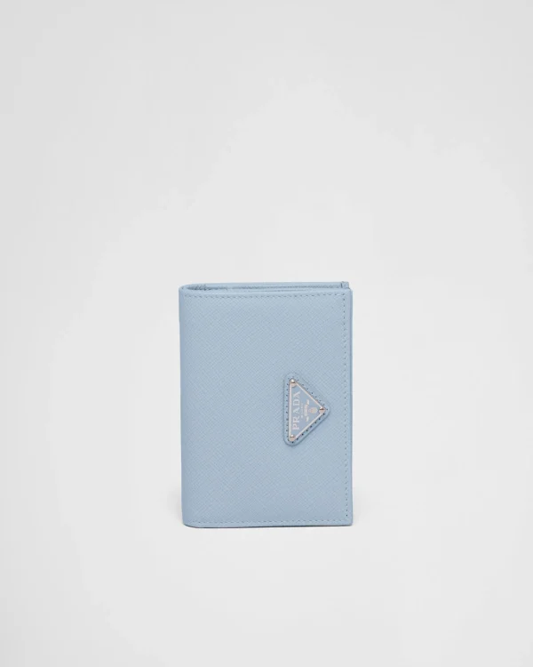 Small Wallets*Prada Small Saffiano Leather Wallet Paleblue