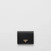 Small Wallets*Prada Small Saffiano Leather Wallet Black