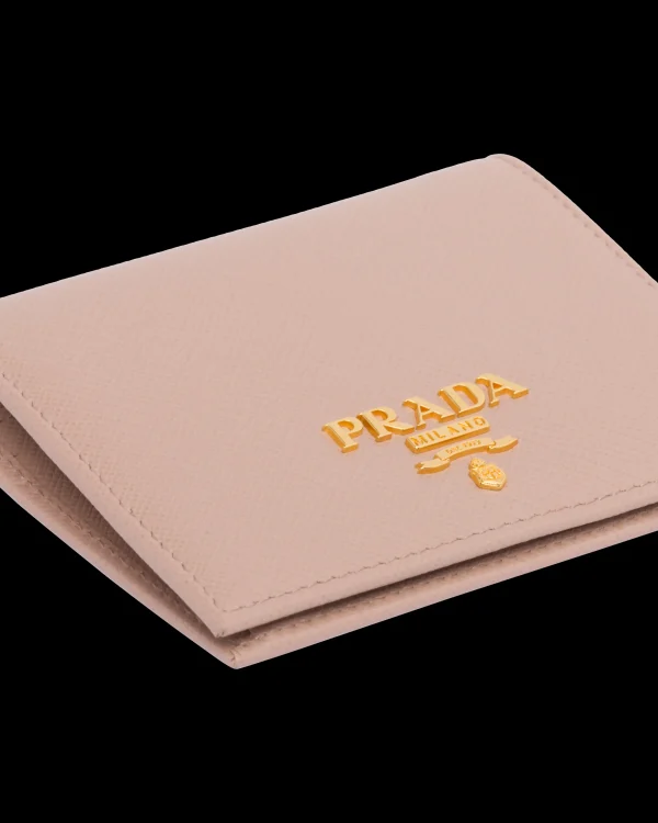 Small Wallets*Prada Small Saffiano Leather Wallet Powderpink