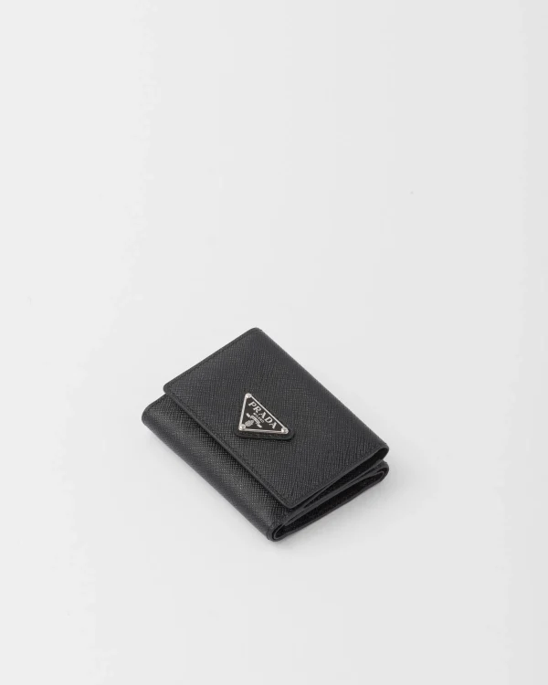 Small Wallets*Prada Small Saffiano leather wallet Black