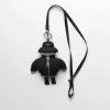 Bag Charms And Keychains*Prada Soft Robot Re-Nylon bag charm with shoulder strap Black