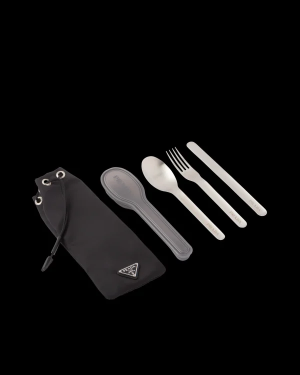 Sports And Leisure | Games And Home Accessories*Prada Stainless steel cutlery set Black