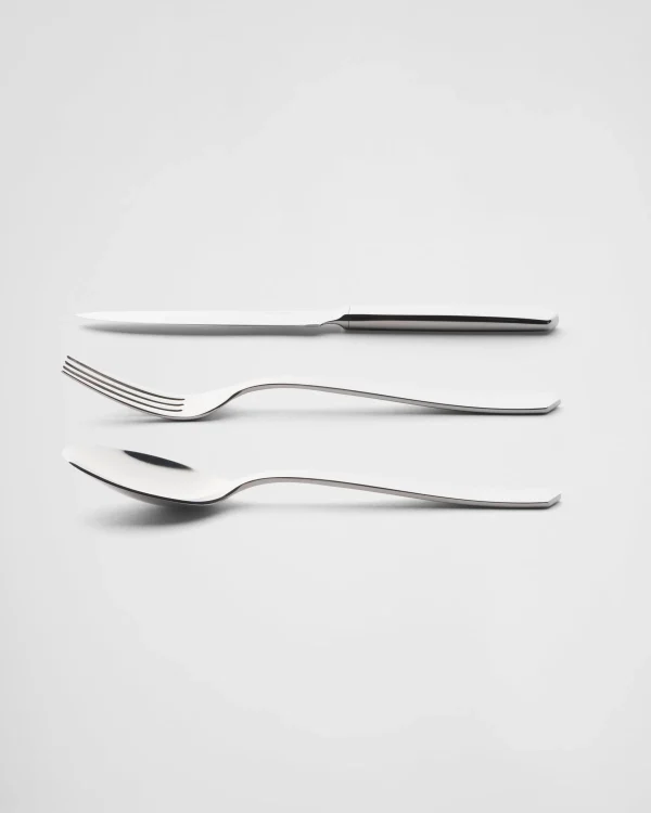 Cutlery*Prada Stainless steel dessert flatware set Steelgray