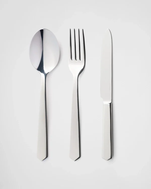 Cutlery*Prada Stainless steel flatware set Steelgray