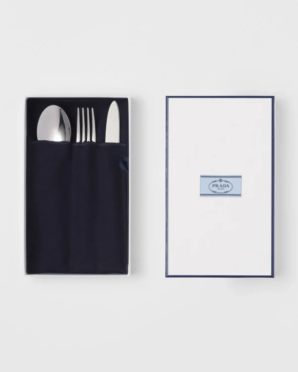 Cutlery*Prada Stainless steel flatware set Steelgray