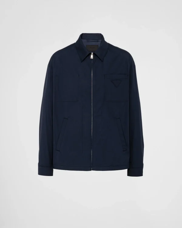 Outerwear*Prada Stretch cotton blouson jacket Blue