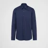 Shirts*Prada Stretch cotton shirt Navy