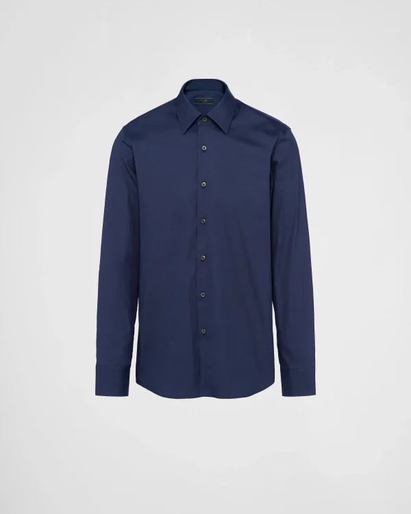 Shirts*Prada Stretch cotton shirt Navy