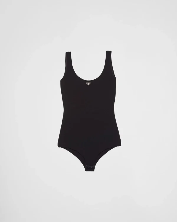 T-shirts And Sweatshirts | Shirts And Tops*Prada Stretch jersey bodysuit Black