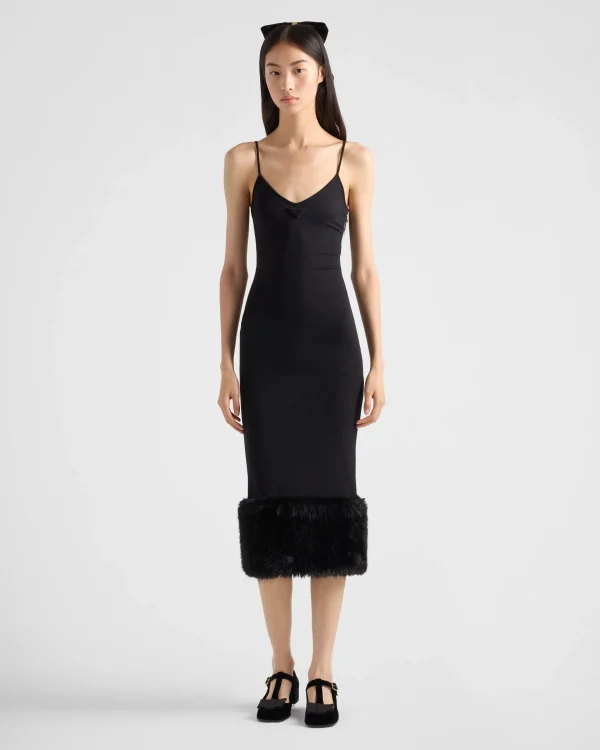 Dresses*Prada Stretch jersey dress Black