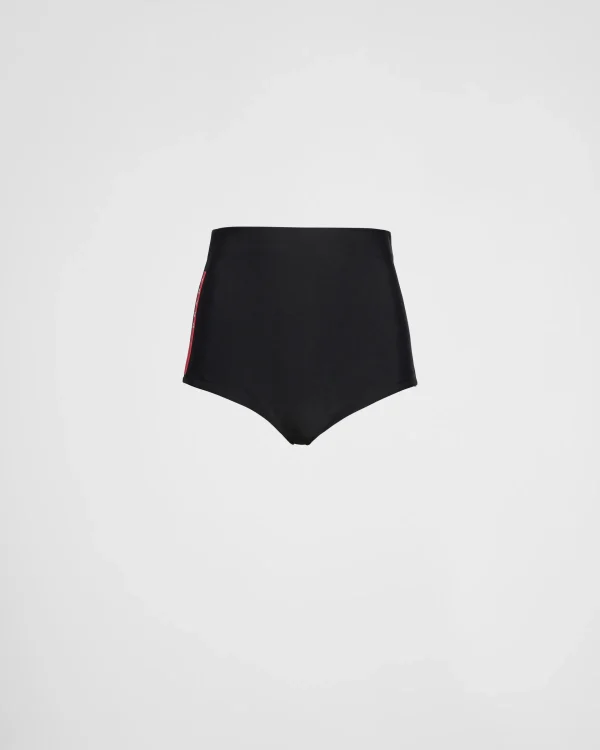 Women's Collection*Prada Stretch jersey swim shorts Black