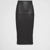 Leather Clothing*Prada Stretch nappa leather skirt Black