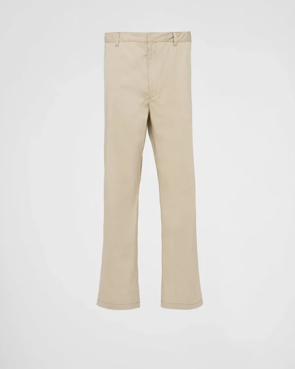 Trousers And Bermudas*Prada Stretch poplin pants Cord