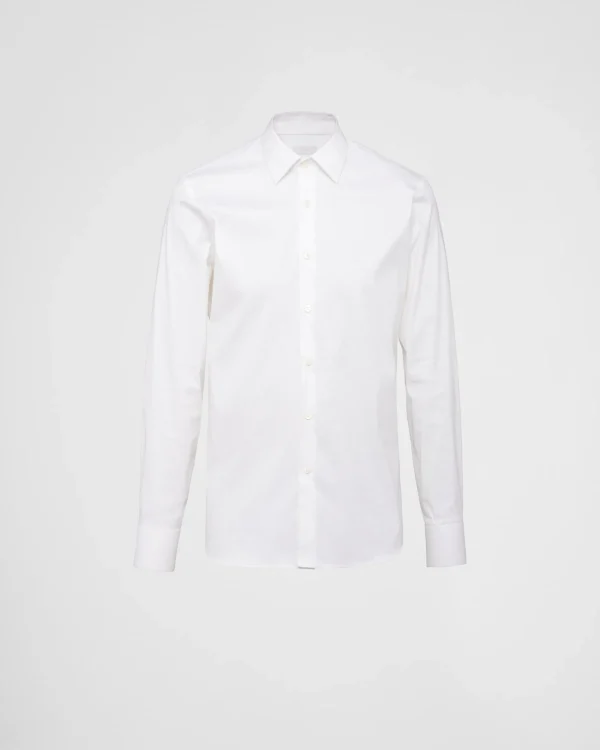 Shirts*Prada Stretch Poplin Shirt White