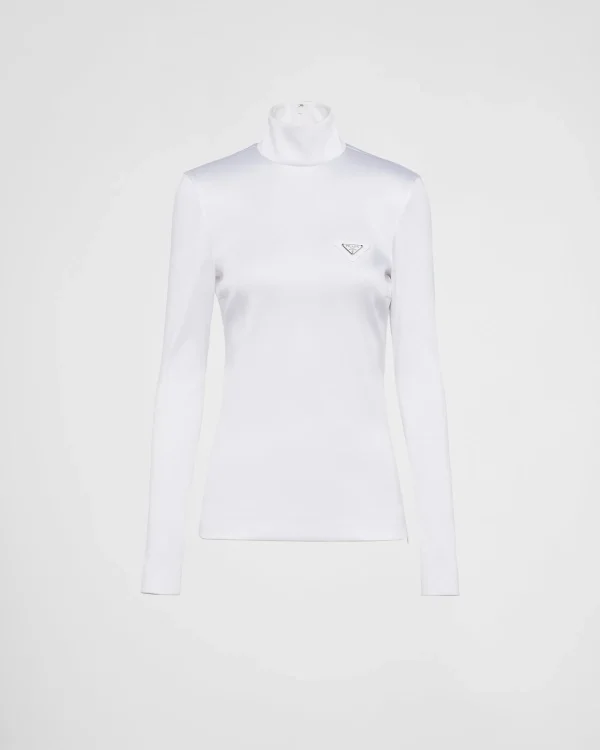 Shirts And Tops*Prada Stretch satin top White