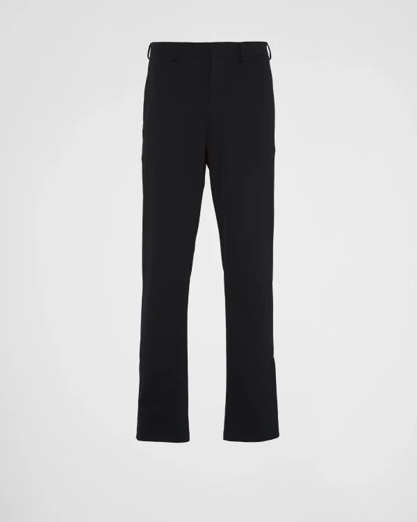 Trousers And Bermudas*Prada Stretch technical fabric pants Black