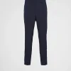 Trousers And Bermudas*Prada Stretch technical fabric pants Navy