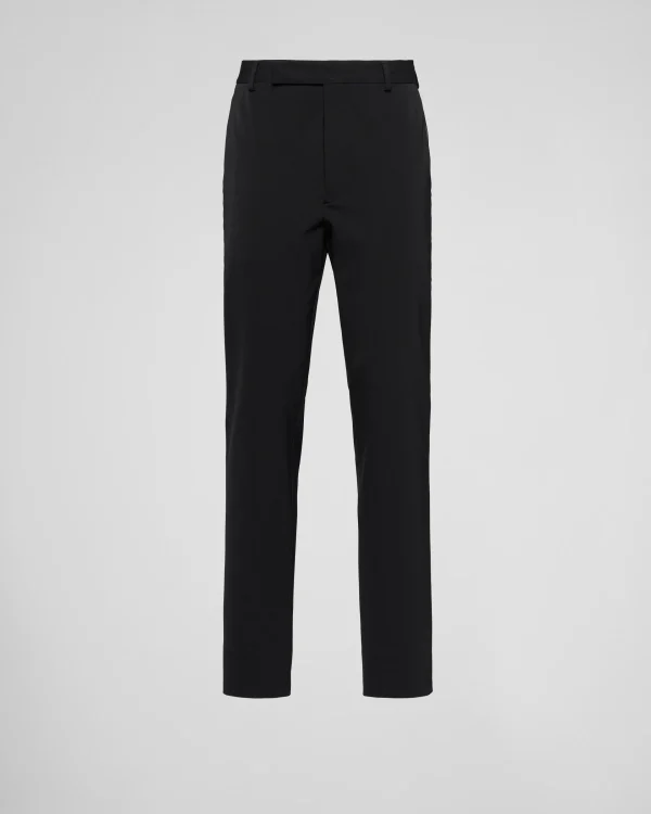 Trousers And Bermudas*Prada Stretch technical fabric pants Black