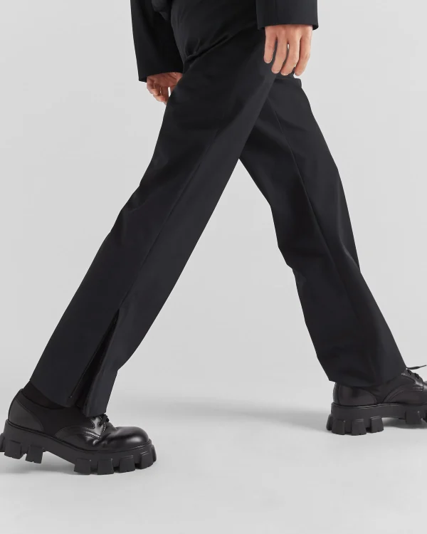 Trousers And Bermudas*Prada Stretch technical fabric pants Black