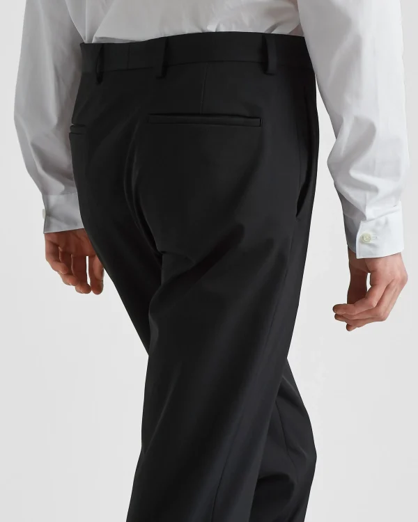 Trousers And Bermudas*Prada Stretch technical fabric pants Black